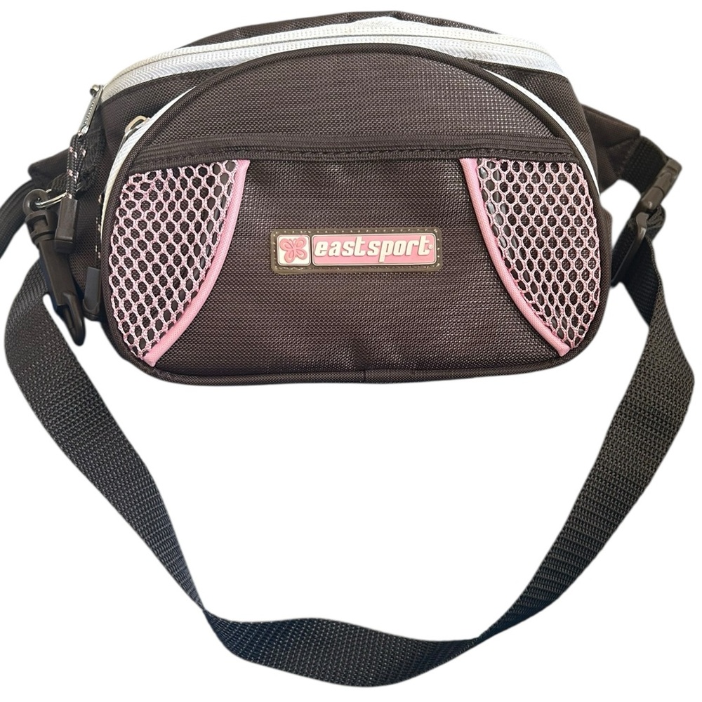 EastSport Brown‎ Pink Crossbody Shoulder Bag Small Travel Utility Messenger